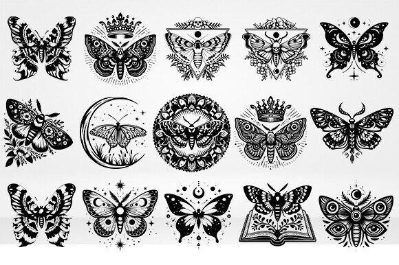 45 Death Head Moth Geo Floral SVG Review