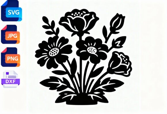 Black Floral SVG Cut File Flowers Review
