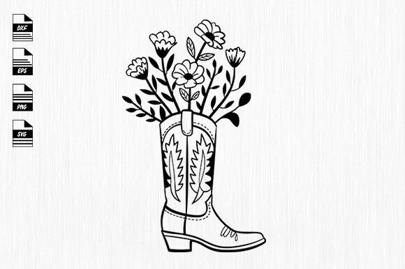 Cowboy Boots Floral Svg Review