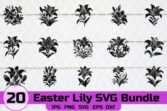 Easter Lily Floral SVG Bundle Review