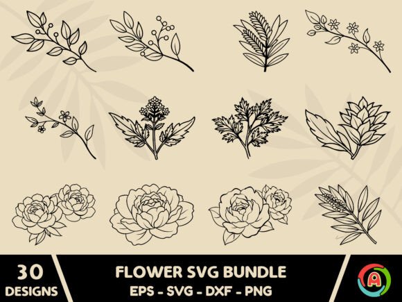 Floral Svg Bundle for Embroidery Projects