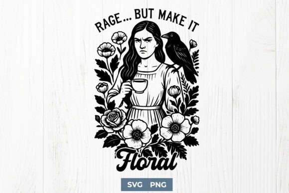 Rage but Make It Floral SVG Review