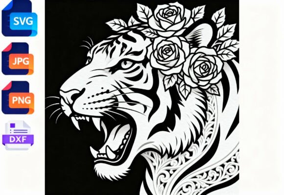 Tiger Rose Floral SVG Cut File Review